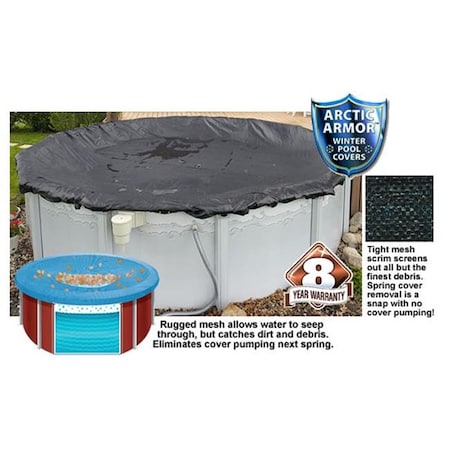 Arctic Armor Arctic Armor WC640 18'x38' Oval Above Ground Mesh Winter Cover WC640